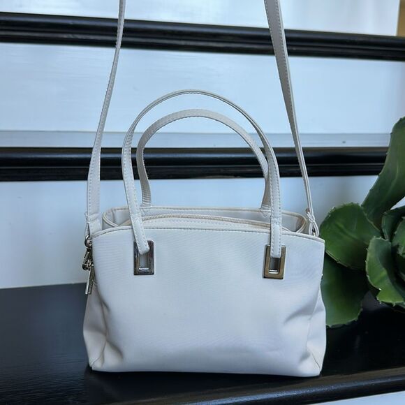 Frankie & Johnnie Nylon Crossbody Shoulder Satchel Purse Neutral new - Picture 8 of 10